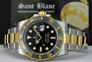 Diving Professional Watches | Men's Watches | Sant Blanc ROLEX 18kt Gold & Stainless Submariner Black Ceramic Model 116613