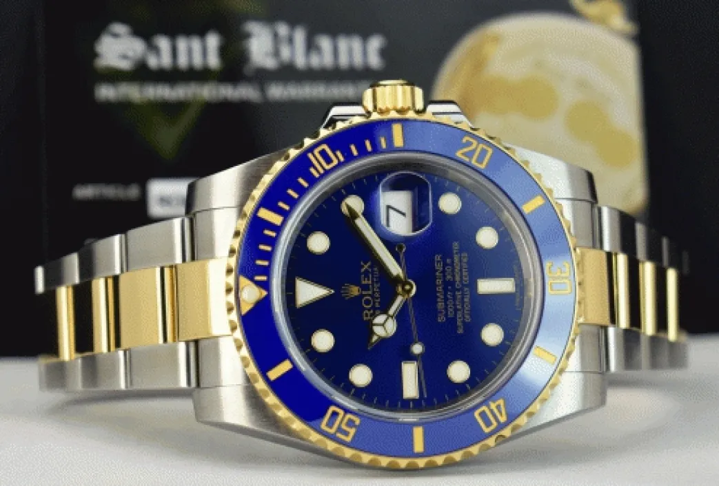 rolex_kt_gold__stainless__4-30.webp Diving Professional Watches | Men's Watches | Sant Blanc ROLEX 18kt Gold & Stainless Steel Submariner Blue Model 116613 LB