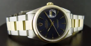 Men's Watches | Dress Watches | Sant Blanc ROLEX 18kt Gold & Stainless Steel DateJust Blue Stick Dial Model 16203