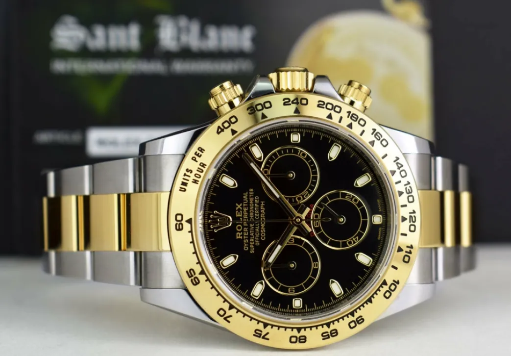 rolex_kt_gold__stainless__5-20.webp Sports Watches | Men's Watches | Sant Blanc ROLEX 18kt Gold & Stainless Steel Daytona Black Index Dial Model 116503