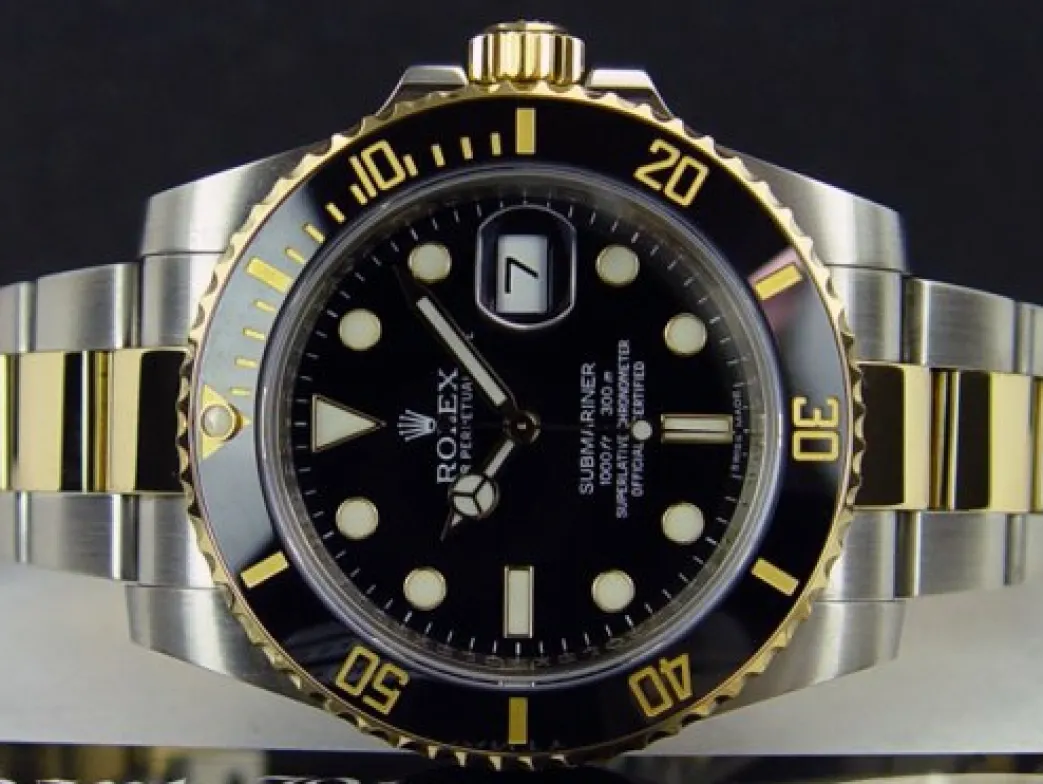 rolex_kt_gold__stainless__5-29.webp Diving Professional Watches | Men's Watches | Sant Blanc ROLEX 18kt Gold & Stainless Submariner Black Ceramic Model 116613LB