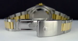 Men's Watches | Dress Watches | Sant Blanc ROLEX 18kt Gold & Stainless Steel DateJust Champagne Tapestry Stick Dial Model 16203