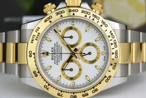 Men's Watches | Racing Professional Watches | Sant Blanc ROLEX 18kt Gold & Stainless Steel Daytona White Index Dial Model 116503