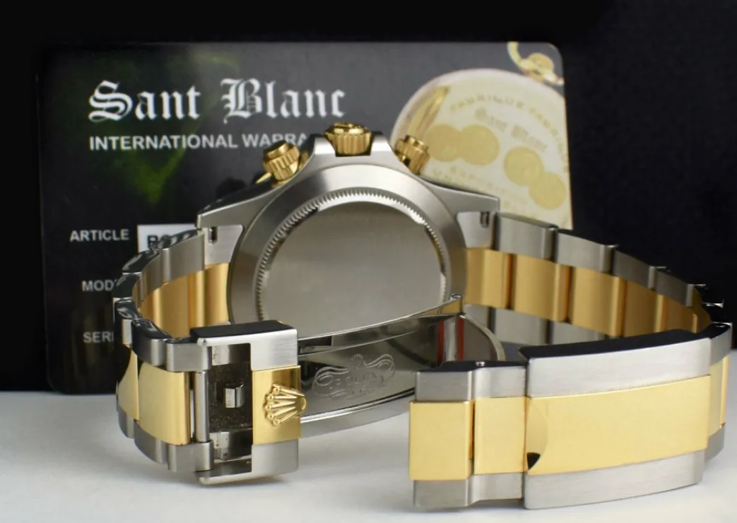 rolex_kt_gold__stainless__6-18.webp Sports Watches | Men's Watches | Sant Blanc ROLEX 18kt Gold & Stainless Steel Daytona Black Index Dial Model 116503