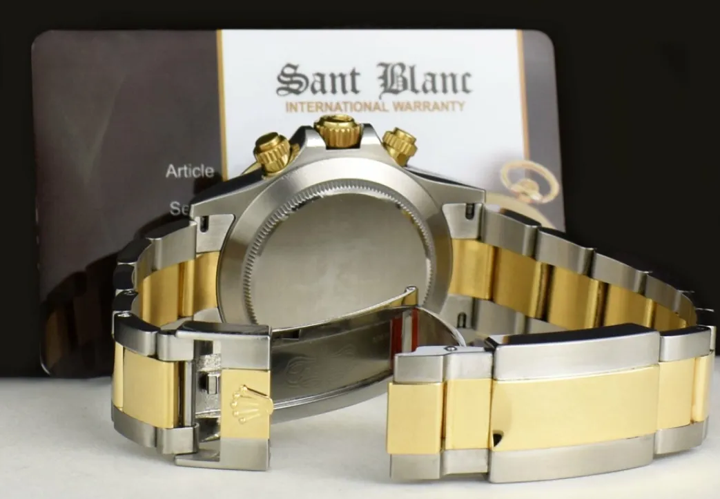 rolex_kt_gold__stainless__6-21.webp Sports Watches | Men's Watches | Sant Blanc ROLEX 18kt Gold & Stainless Steel Daytona Tahitian Mother of Pearl Roman Model 116503