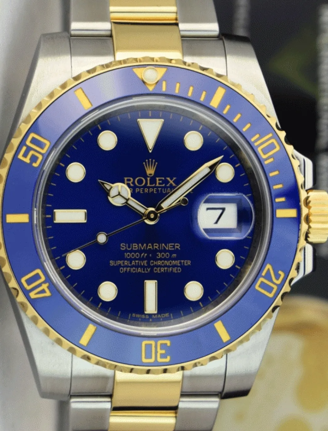rolex_kt_gold__stainless__6-29.webp Diving Professional Watches | Men's Watches | Sant Blanc ROLEX 18kt Gold & Stainless Steel Submariner Blue Model 116613 LB