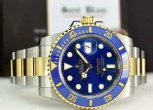Diving Professional Watches | Sports Watches | Sant Blanc ROLEX 18kt Gold & Stainless Steel Submariner Blue Dial Model 116613LB