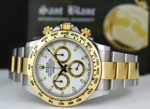 Men's Watches | Racing Professional Watches | Sant Blanc ROLEX 18kt Gold & Stainless Steel Daytona White Index Dial Model 116503