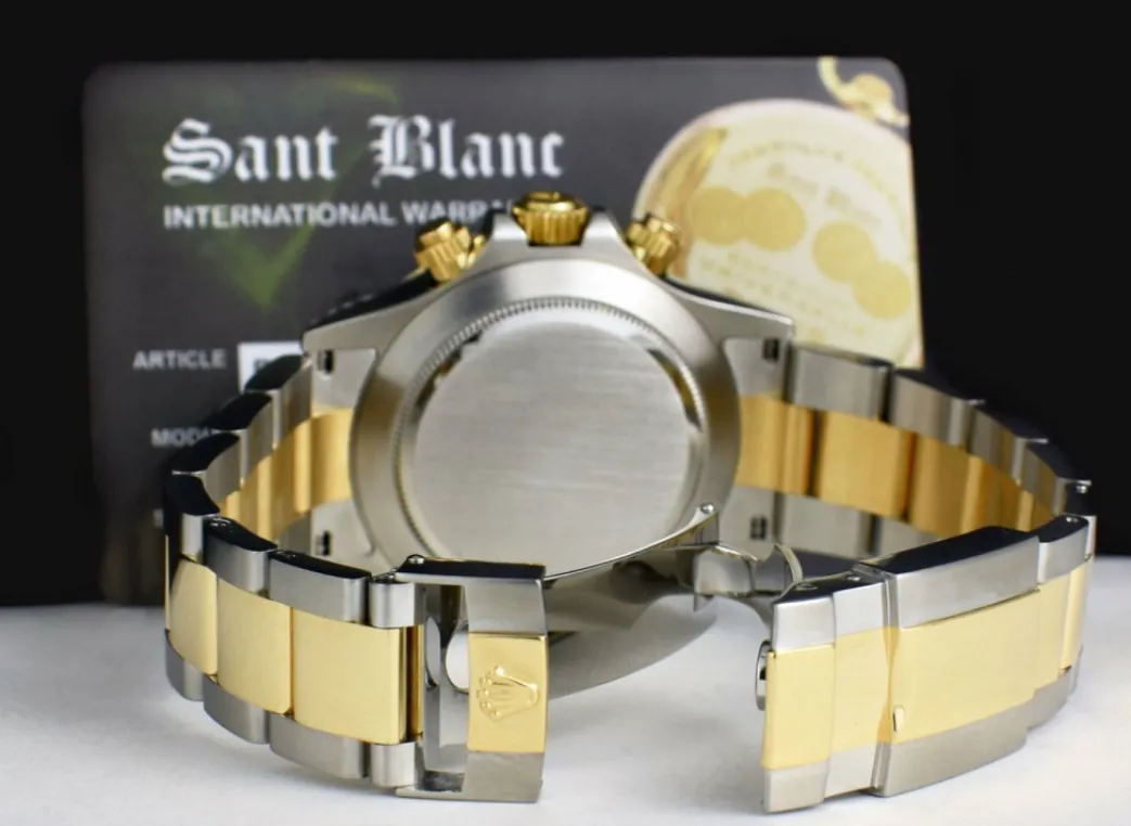 rolex_kt_gold__stainless__7-22.webp Sports Watches | Men's Watches | Sant Blanc ROLEX 18kt Gold & Stainless Steel Daytona Tahitian MOP Roman Dial Model 116523