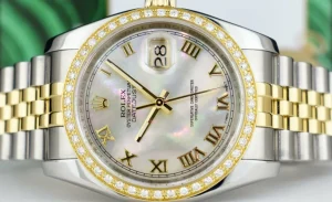 Dress Watches | Sant Blanc ROLEX 18kt Gold & Stainless Steel DateJust Mother of Pearl Roman Model 116233
