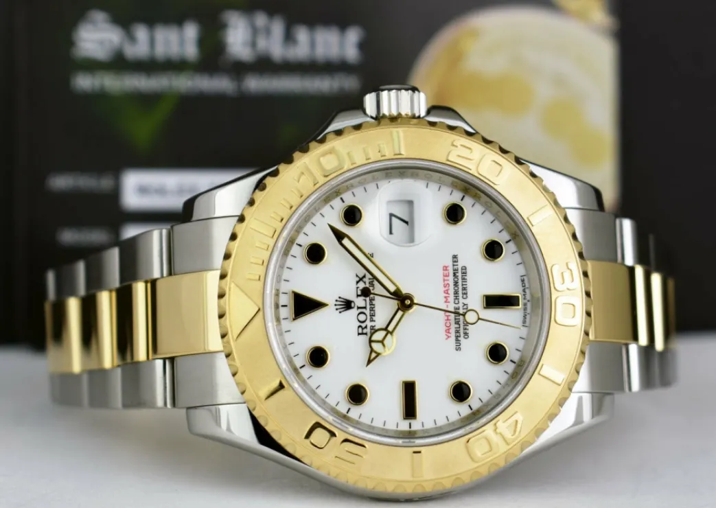 rolex_kt_gold__stainless__7-34.webp Yachting Professional Watches | Sports Watches | Sant Blanc ROLEX 18kt Gold & Stainless Yachtmaster White Index Model 16623