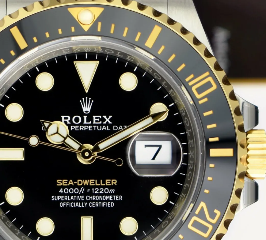 rolex_kt_gold__stainless__7-8.webp Men's Watches | Deep Diving Professional Watches | Sant Blanc ROLEX 18kt Gold & Stainless Steel Sea Dweller Black Dial Model 126603