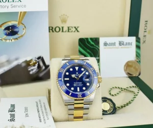 Diving Professional Watches | Sant Blanc ROLEX 18kt Gold & Stainless Steel Submariner 41 Blue Box/Books Model 126613LB
