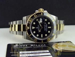 Diving Professional Watches | Men's Watches | Sant Blanc ROLEX 18kt Gold & Stainless Submariner Black Ceramic Model 116613LB