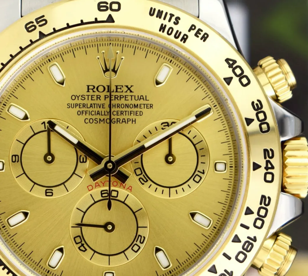 rolex_kt_gold__stainless__9-13.webp Sports Watches | Men's Watches | Sant Blanc ROLEX 18kt Gold & Stainless Steel Daytona Champagne Index Dial Model 116503