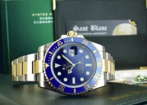 Diving Professional Watches | Men's Watches | Sant Blanc ROLEX 18kt Gold & Stainless Steel Submariner Blue Model 116613 LB