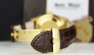 President Dress Watches | Sant Blanc ROLEX 18kt Gold DayDate 36 President On The Strap Diamond Dial Model 118138