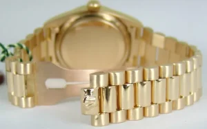 Men's Watches | President Dress Watches | Sant Blanc ROLEX 18kt Gold DayDate President Champagne Tapestry Stick Dial Model 18238