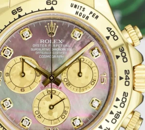 Men's Watches | Racing Professional Watches | Sant Blanc ROLEX 18kt Gold DAYTONA Burgundy Strap Tahitian MOP Diamond Dial Model 116518