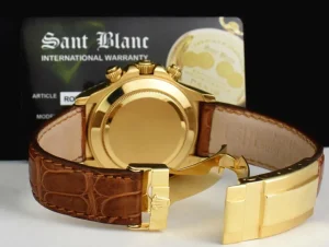 Men's Watches | Racing Professional Watches | Sant Blanc ROLEX 18kt Gold Daytona Tahitian Mother of Pearl Roman Brown Strap Model 116518