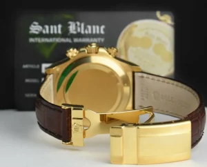 Men's Watches | Racing Professional Watches | Sant Blanc ROLEX 18kt Gold Daytona Tahitian Mother of Pearl Roman Dial Burgundy Strap Model 116518