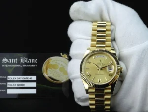 Men's Watches | President Dress Watches | Sant Blanc ROLEX 18kt Gold President Day Date 40 Champagne Roman Dial With Card Model 228238