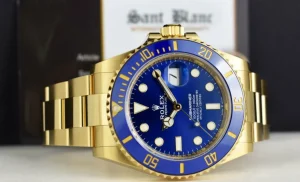 Diving Professional Watches | Men's Watches | Sant Blanc ROLEX 18kt Gold Submariner 41mm Blue Dial Model 126618 LB