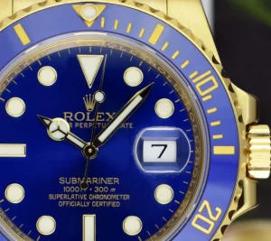 Sports Watches | Men's Watches | Sant Blanc ROLEX 18kt Gold Submariner Blue Ceramic Bezel Blue Dial Model 116618LB