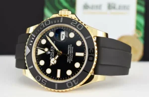 Yachting Professional Watches | Men's Watches | Sant Blanc ROLEX 18kt Gold Yachtmaster 42mm Oysterflex Black Index Dial Model 226658