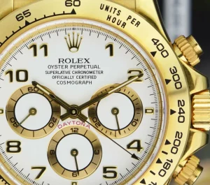 Sports Watches | Racing Professional Watches | Sant Blanc ROLEX 18kt Gold Zenith Daytona White Arabic Dial Model 16518