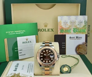 Yachting Professional Watches | Men's Watches | Sant Blanc ROLEX 18kt Rose Gold & Stainless Steel Yachtmaster Chocolate Dial Model 116621