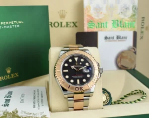 Yachting Professional Watches | Men's Watches | Sant Blanc ROLEX 18kt Rose Gold & Stainless Steel YachtMaster Matte Black Model 116621