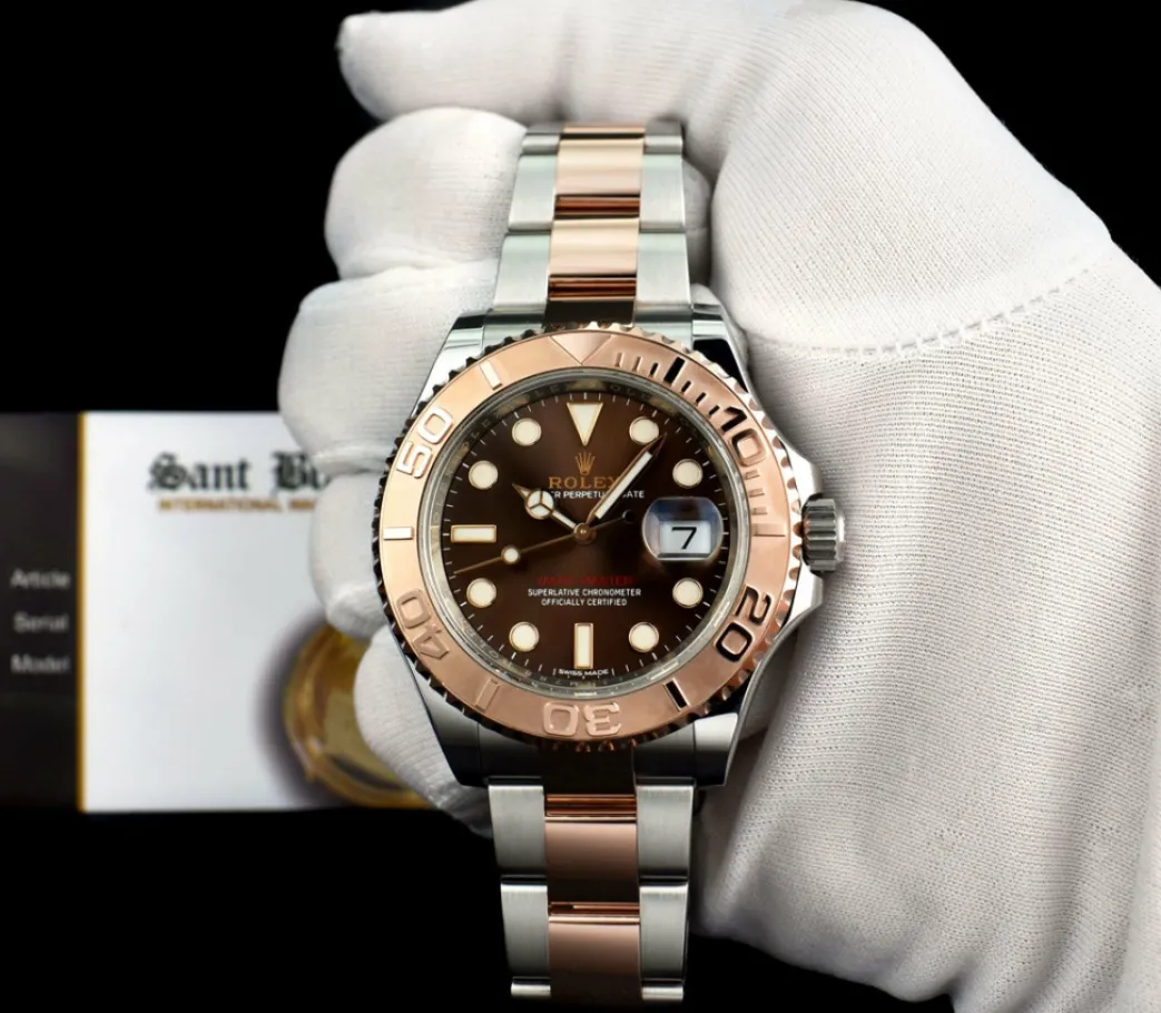 rolex_kt_rose_gold__stain_1-4.webp Yachting Professional Watches | Men's Watches | Sant Blanc ROLEX 18kt Rose Gold & Stainless Steel Yachtmaster Chocolate Dial Model 116621