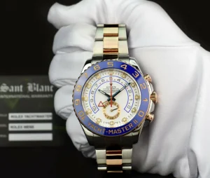 Yachting Professional Watches | Men's Watches | Sant Blanc ROLEX 18kt Rose Gold & Stainless Steel YachtMaster II 44mm Blue Hands Model 116681