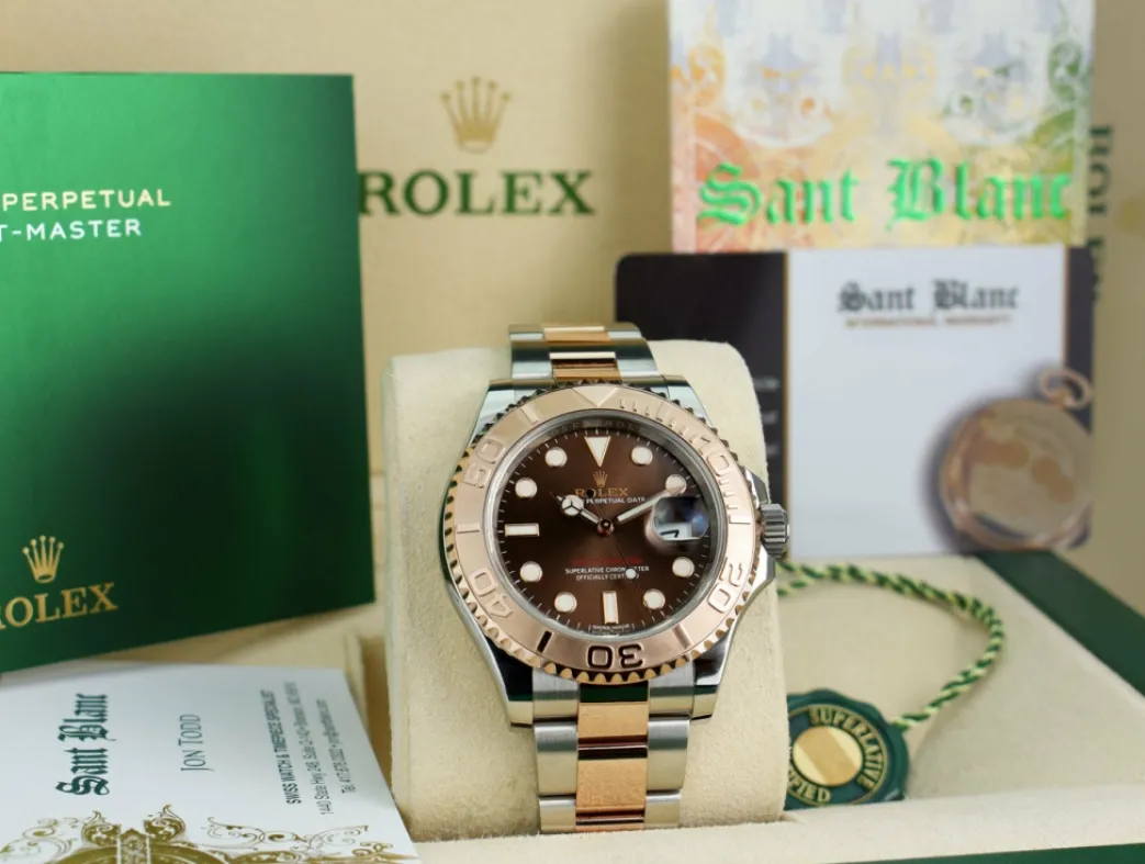 rolex_kt_rose_gold__stain_2-4.webp Yachting Professional Watches | Men's Watches | Sant Blanc ROLEX 18kt Rose Gold & Stainless Steel Yachtmaster Chocolate Dial Model 116621