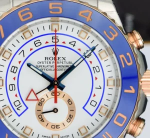 Yachting Professional Watches | Sports Watches | Sant Blanc ROLEX 18kt Rose Gold & Stainless Steel YachtMaster II Blue Hands Model 116681