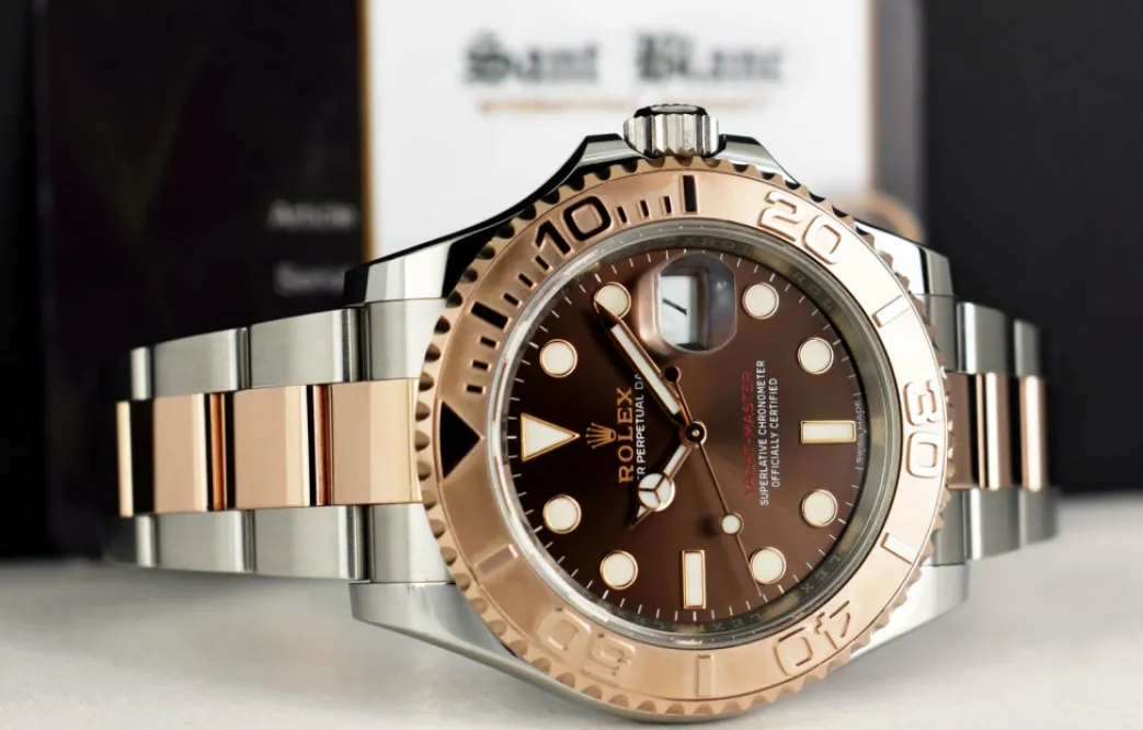 rolex_kt_rose_gold__stain_5-4.webp Yachting Professional Watches | Men's Watches | Sant Blanc ROLEX 18kt Rose Gold & Stainless Steel Yachtmaster Chocolate Dial Model 116621
