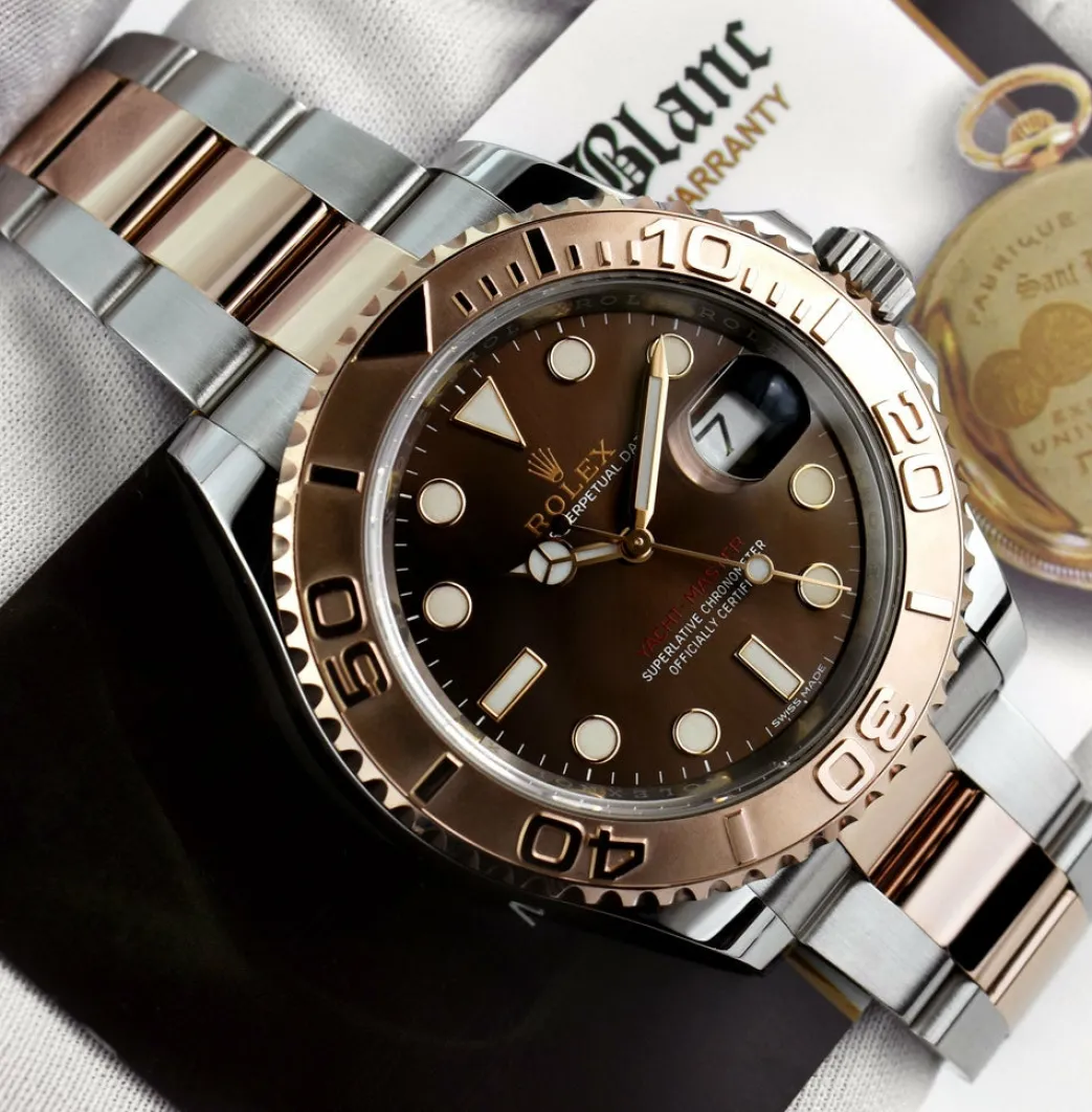 rolex_kt_rose_gold__stain_6-3.webp Yachting Professional Watches | Men's Watches | Sant Blanc ROLEX 18kt Rose Gold & Stainless Steel Yachtmaster Chocolate Dial Model 116621