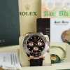 Racing Professional Watches | Sant Blanc ROLEX 18kt Rose Gold Daytona Leather Strap Black Rose Panda 116515
