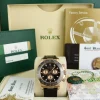 Racing Professional Watches | Sant Blanc ROLEX 18kt Rose Gold Daytona Alligator Band Black Dial with Card Model 116515