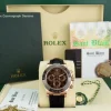 Men's Watches | Racing Professional Watches | Sant Blanc ROLEX 18kt Rose Gold Daytona Chocolate Arabic Dial Black Ceramic Bezel Model 116515