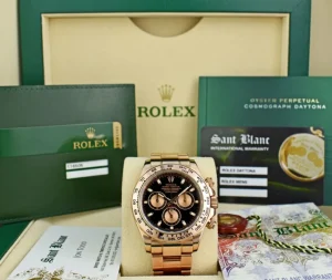 Men's Watches | Racing Professional Watches | Sant Blanc ROLEX 18kt Rose Gold Daytona Black Panda Box Books Tags Model 116505