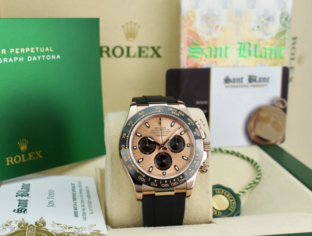 rolex_kt_rose_gold_dayton_1-5.webp Men's Watches | Racing Professional Watches | Sant Blanc ROLEX 18kt Rose Gold Daytona Oysterflex Strap Rose Panda Model 116515LN