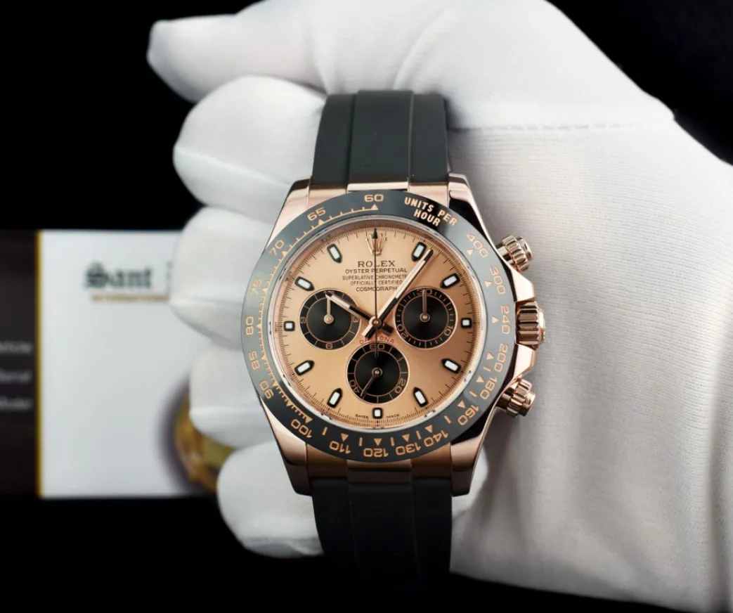 rolex_kt_rose_gold_dayton_2-5.webp Men's Watches | Racing Professional Watches | Sant Blanc ROLEX 18kt Rose Gold Daytona Oysterflex Strap Rose Panda Model 116515LN