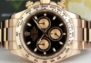 Men's Watches | Racing Professional Watches | Sant Blanc ROLEX 18kt Rose Gold Daytona Black Panda Box Books Tags Model 116505