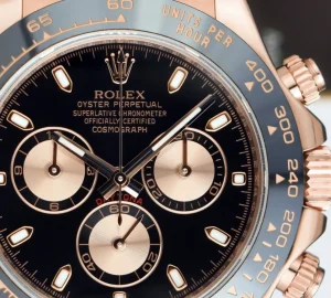 Men's Watches | Racing Professional Watches | Sant Blanc ROLEX 18kt Rose Gold Daytona Cosmograph Black Reverse Panda Model 116515