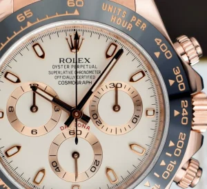 Men's Watches | Racing Professional Watches | Sant Blanc ROLEX 18kt Rose Gold Daytona Oysterflex Strap Ivory Index Model 116515 LN