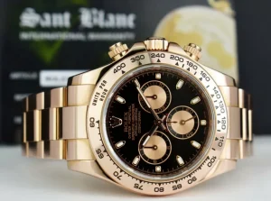 Men's Watches | Racing Professional Watches | Sant Blanc ROLEX 18kt Rose Gold Daytona Black Panda Box Books Tags Model 116505