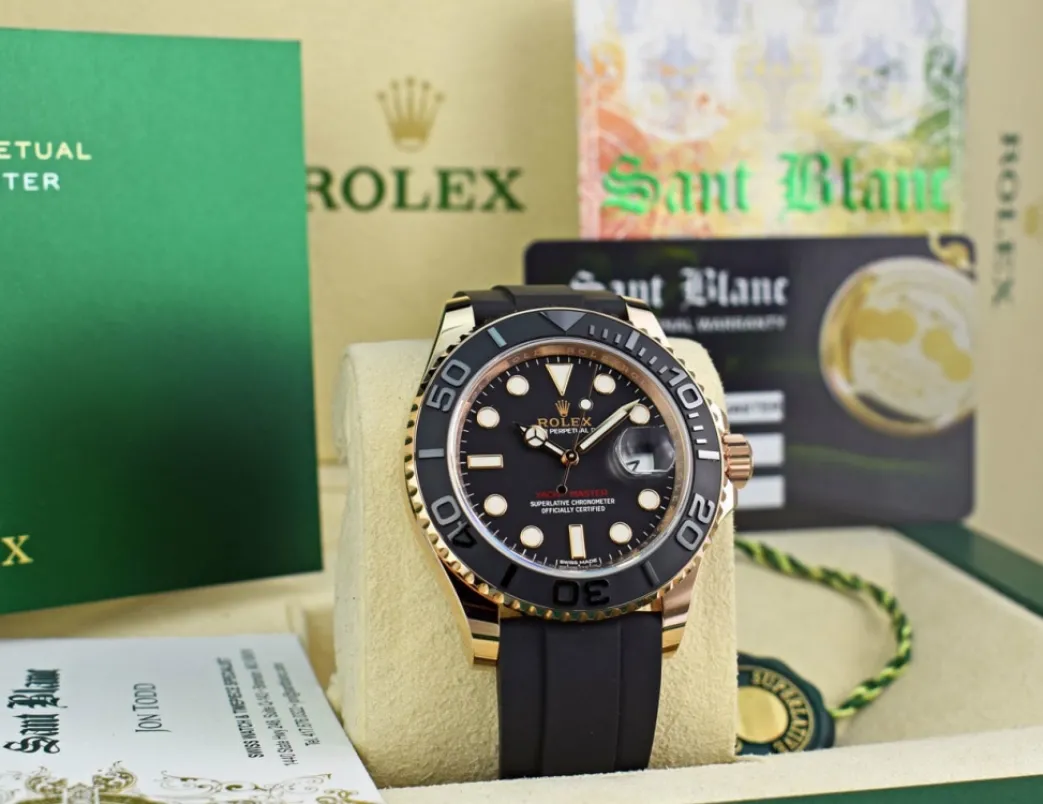 rolex_kt_rose_gold_yachtm_10.webp Yachting Professional Watches | Men's Watches | Sant Blanc ROLEX 18kt Rose Gold Yachtmaster 40mm Box & Card Model 116655