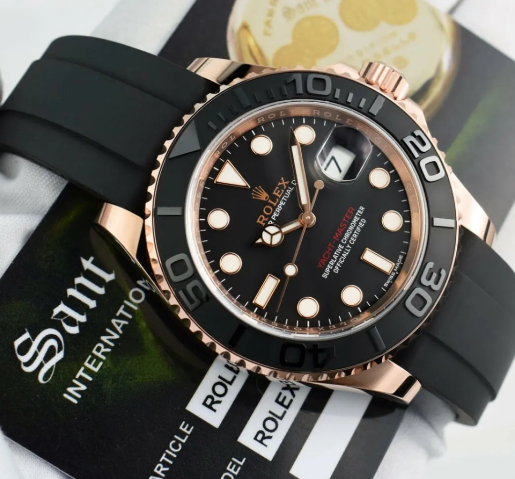 rolex_kt_rose_gold_yachtm_5.webp Yachting Professional Watches | Men's Watches | Sant Blanc ROLEX 18kt Rose Gold Yachtmaster 40mm Box & Card Model 116655